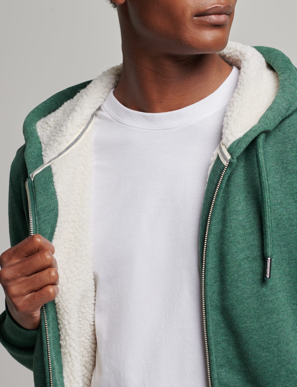 Slim Fit Cotton Rich Zip Up Hoodie image 5