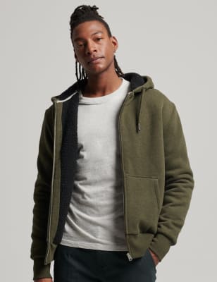 Olive green zip outlet up hoodie mens