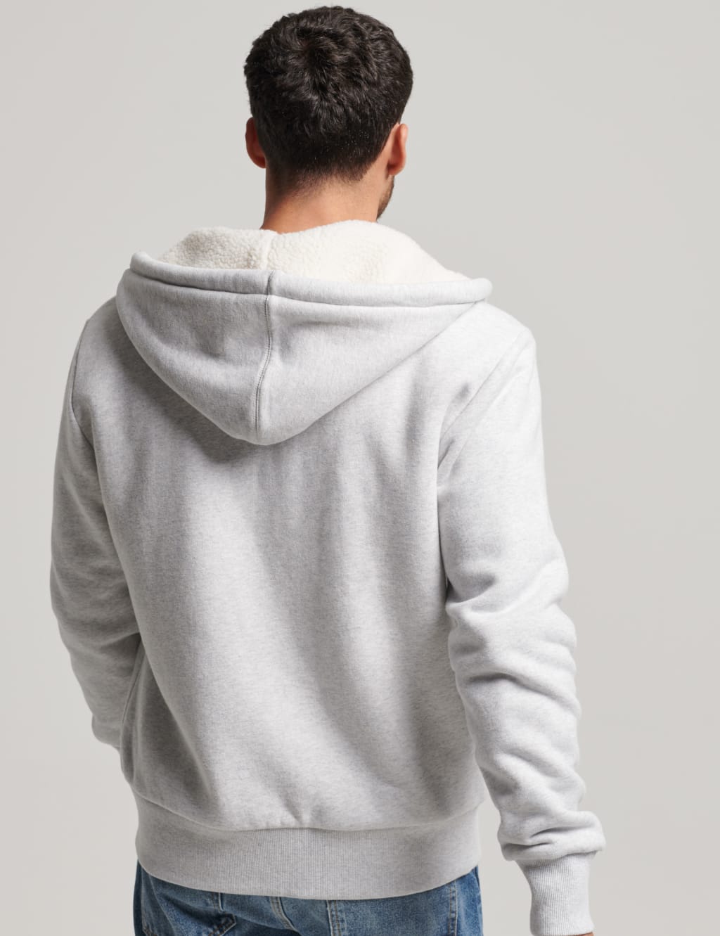 Slim Fit Cotton Rich Zip Up Hoodie image 5