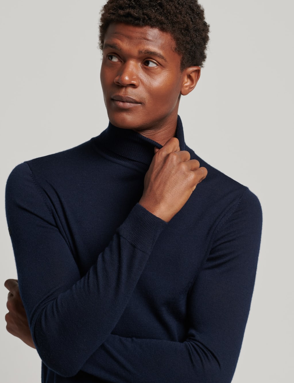 Pure Merino Wool Roll Neck Jumper image 3