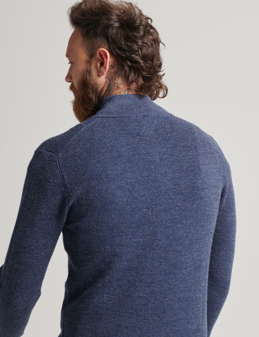 Wool Rich Funnel Neck Half Zip Jumper image 5