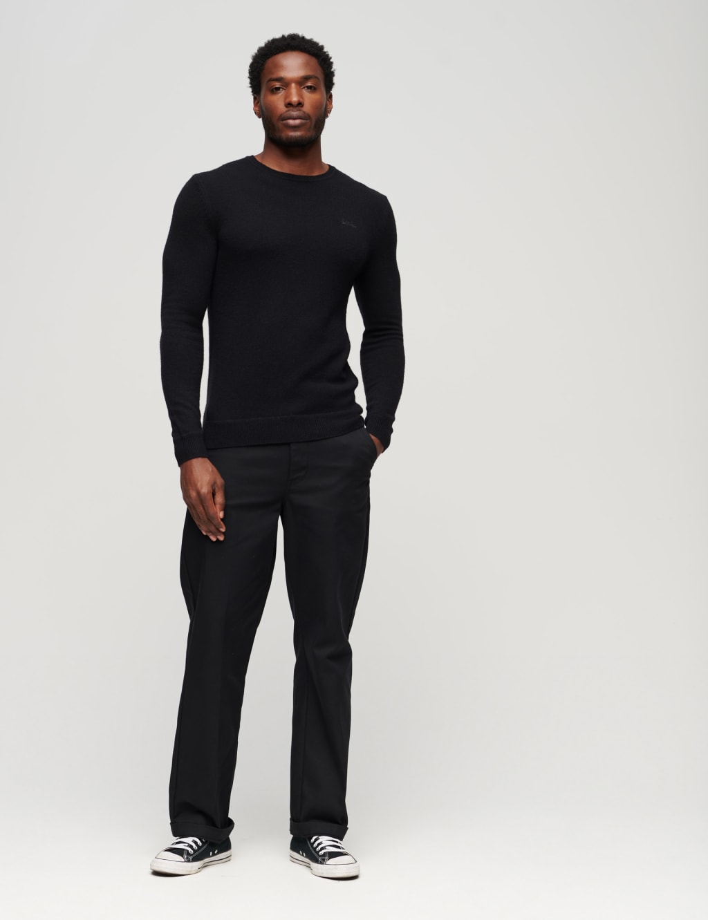 Wool Blend Ribbed Crew Neck Jumper image 2