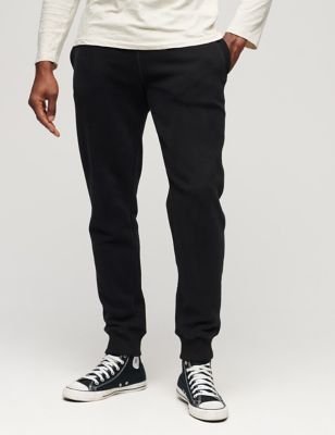 Superdry Men's Slim Fit Cuffed Joggers - XXL - Black, Black,Navy