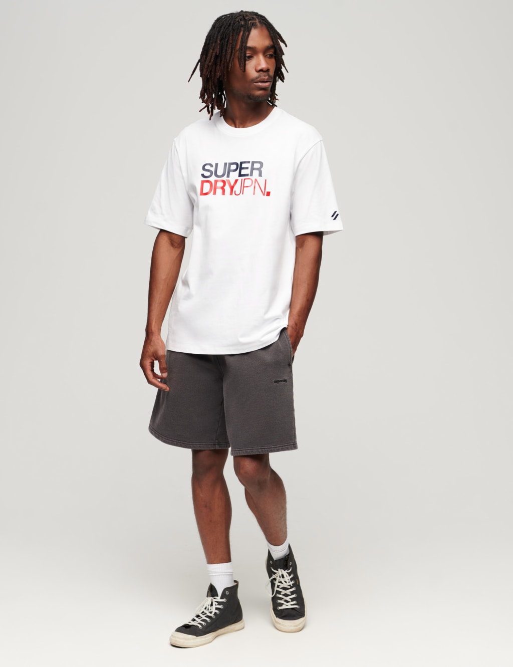 Pure Cotton Logo Graphic Crew Neck T-Shirt image 2
