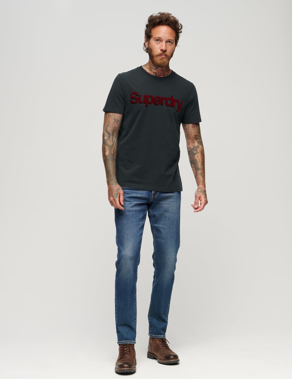 Pure Cotton Logo Print Crew Neck T-Shirt image 2