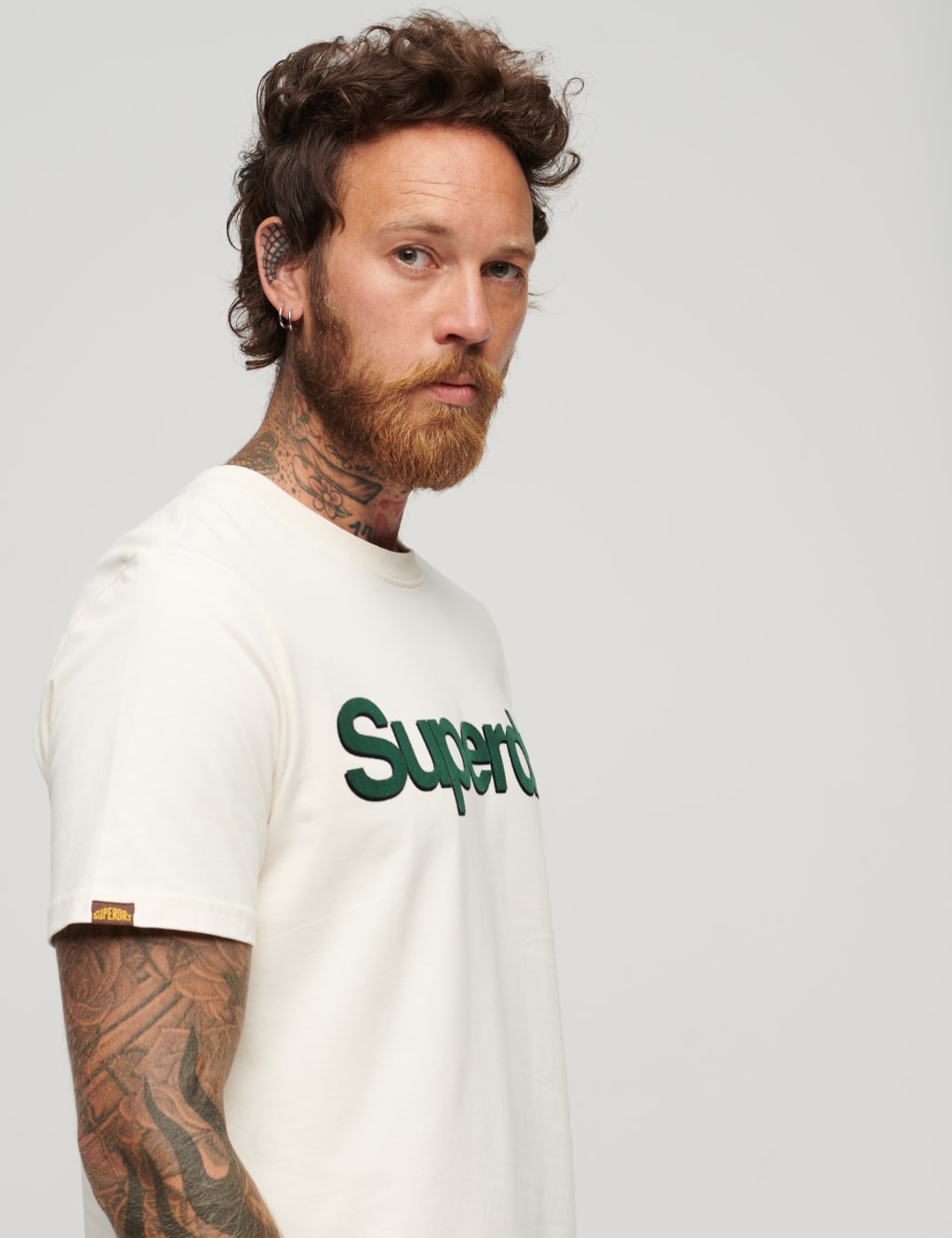 Pure Cotton Logo Print Crew Neck T-Shirt image 3