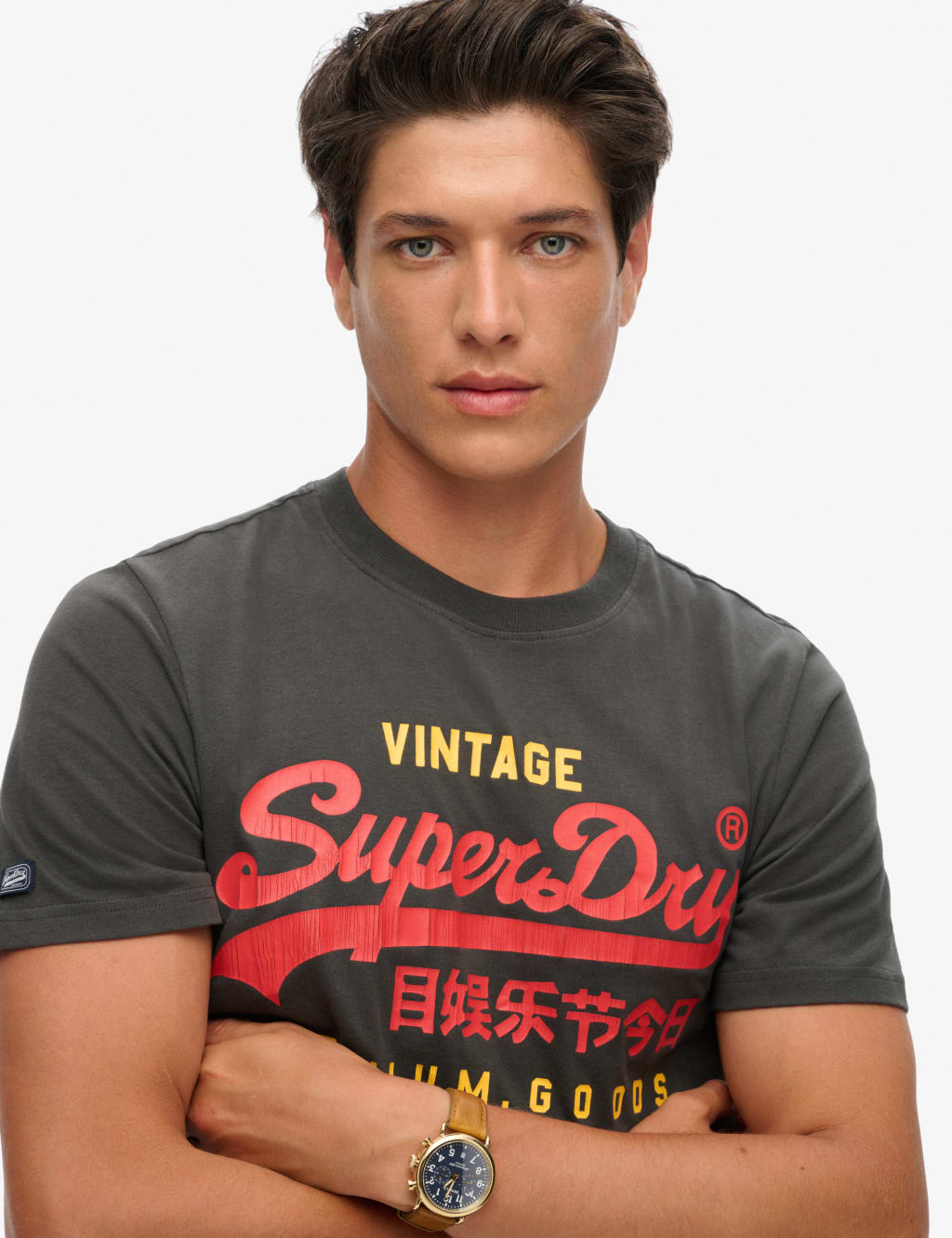 Cotton Rich Logo Graphic Crew Neck T-Shirt image 2