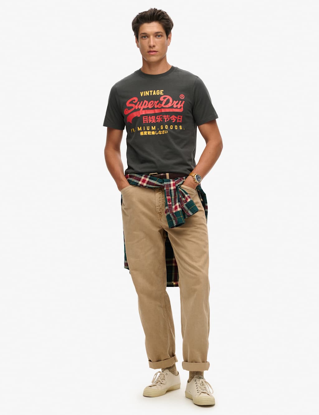 Cotton Rich Logo Graphic Crew Neck T-Shirt image 3