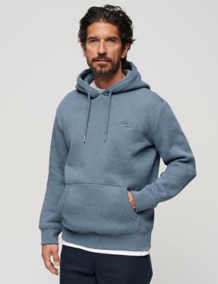 Superdry Men's Cotton Rich Hoodie - S - Blue, Blue,Black,Red