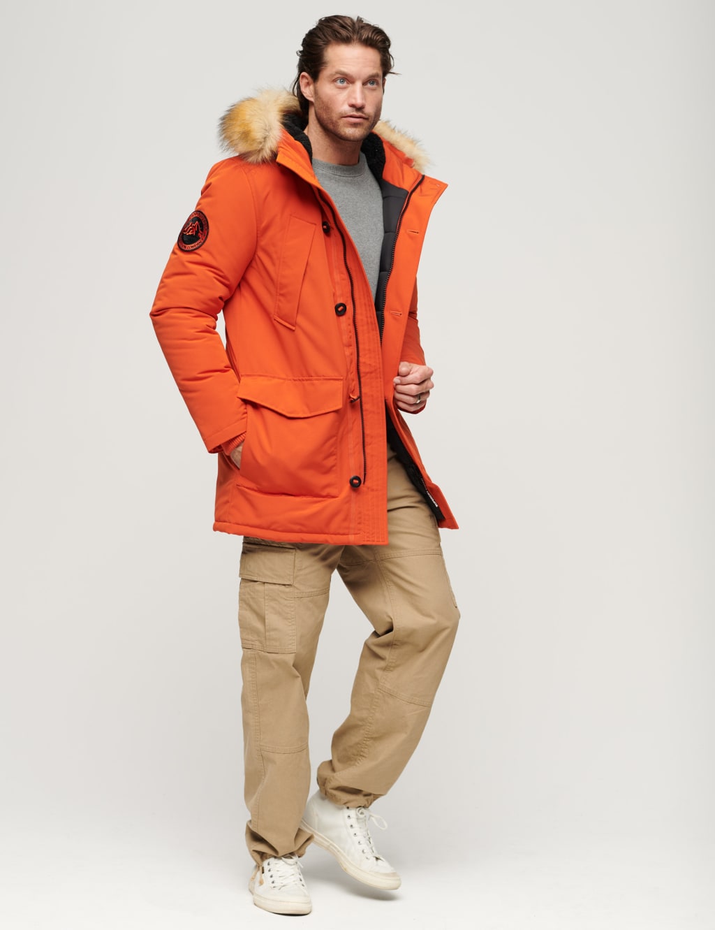 Pure Cotton Hooded Parka Jacket image 2