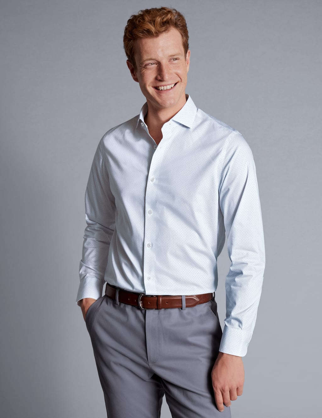 Slim Fit Non Iron Pure Cotton Print Shirt image 1