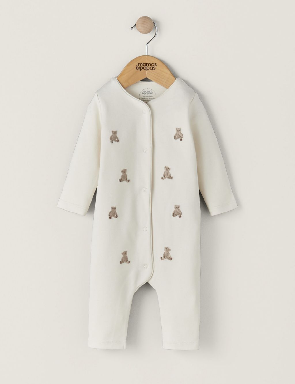 Embroidered Teddy Bear Romper (6½lbs-12 Mths)