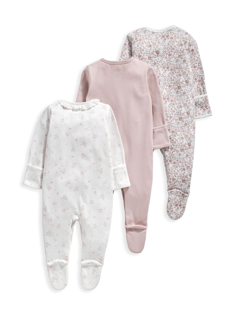 Oh Darling Girl Sleepsuits 3 Pack (6½lbs-18 Mths) image 3