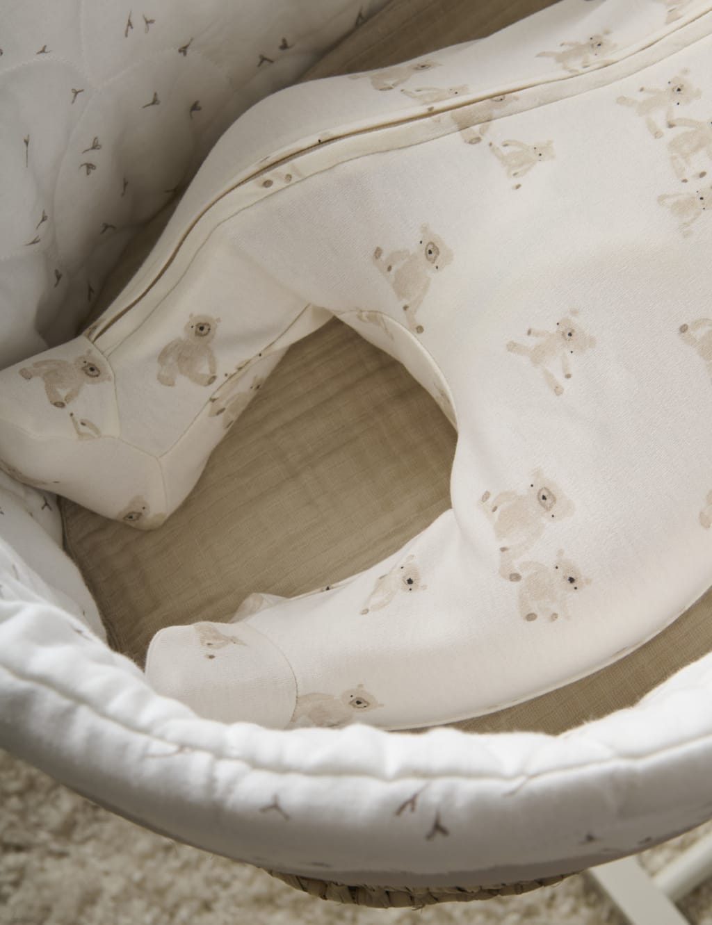 Teddy Bear Print All In One (6½lbs-12 Mths) image 4