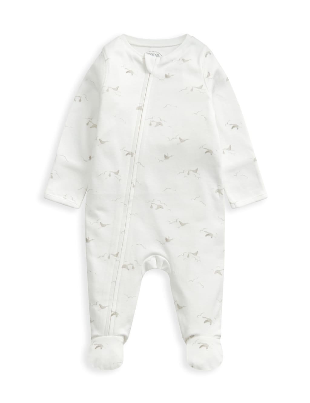 Stork Print Zip All In One (6½lbs-12 Mths) image 2