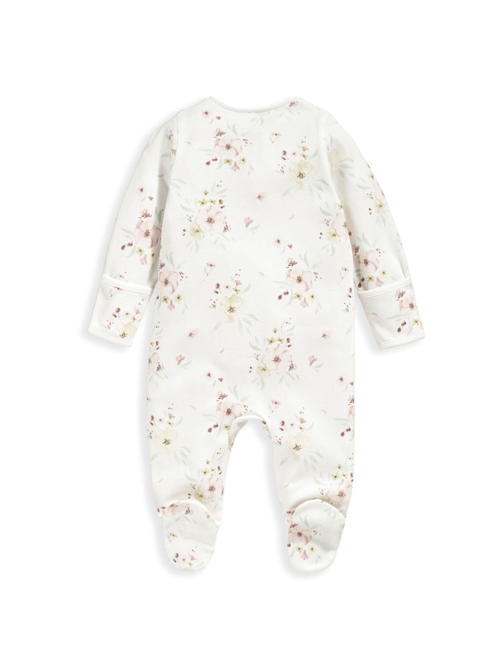 Large Floral Zip All In One (6½lbs-12 Mths) image 3