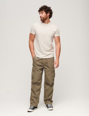 Superdry Men's Loose Fit Cargo Trousers - 3232 - Khaki, Khaki,Black
