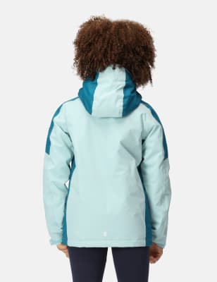Regatta Girls Hurdle IV Water-Repellent Hooded Jacket (3-14 Yrs) - 3-4 Y - Blue, Blue