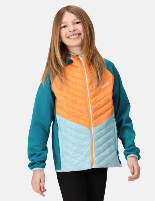 Regatta Girls Kielder Hybrid VII Water-Repellent Jacket (3-14 Yrs) - 5-6 Y - Orange Mix, Orange Mix