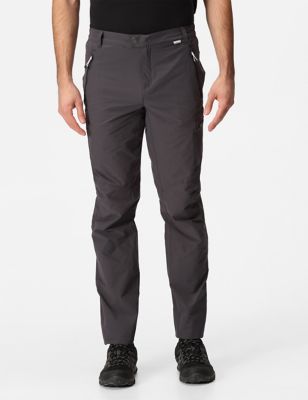 Regatta Mens Highton Water-Repellent Trekking Trousers - 38 - Grey, Grey,Black