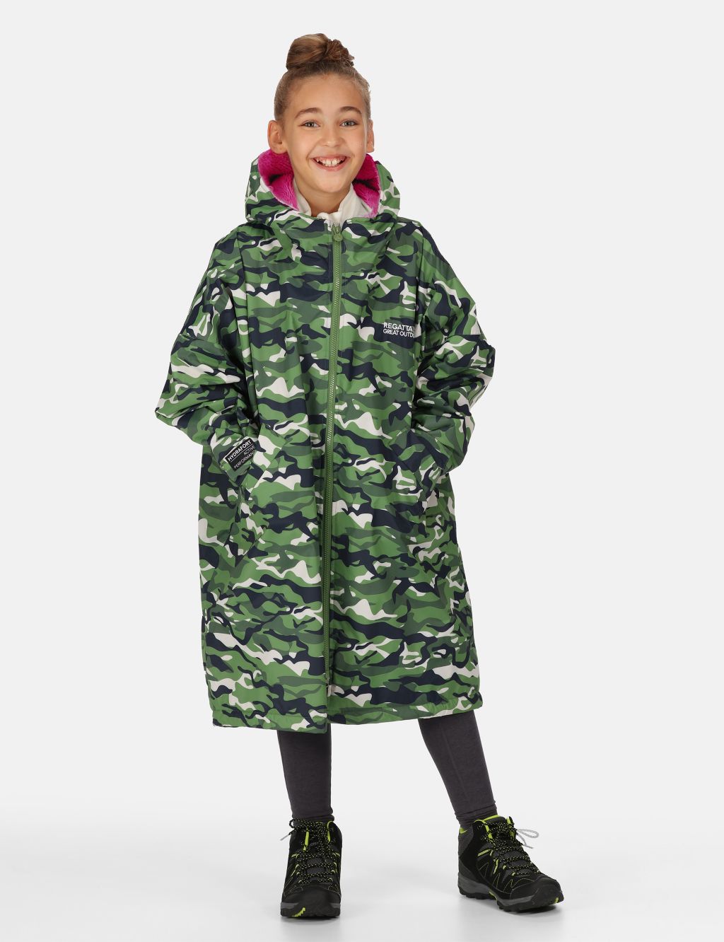 Hooded Borg Lined Camouflage Jacket (5-13 Yrs) image 1