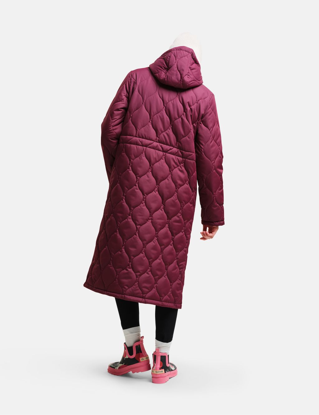 Orla Kiely Quilted Water-Repellent Longline Coat image 3