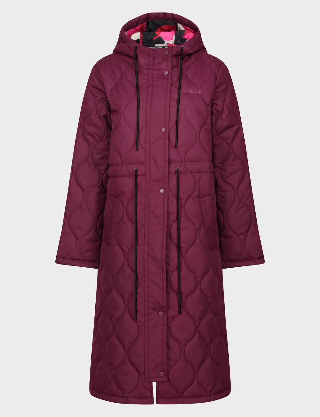Orla Kiely Quilted Water-Repellent Longline Coat image 2