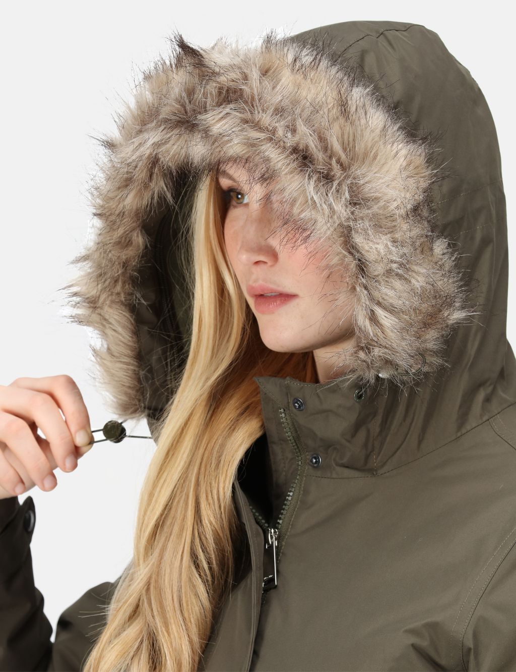 Waterproof Ski Jacket With Removable Hood And Faux-fur Trim