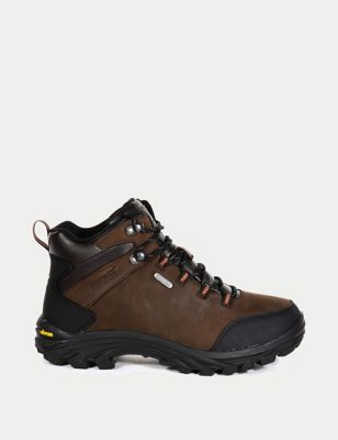 Regatta Men's Burrell Leather Waterproof Walking Boots - 7 - Brown, Brown