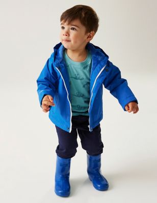 Regatta Boy's Winter Animal Waterproof Hooded Jacket (9-24 Mths) - 12-18 - Blue, Blue