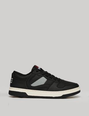 Superdry Womens Lace Up Side Detail Trainers - 4 - Black, Black