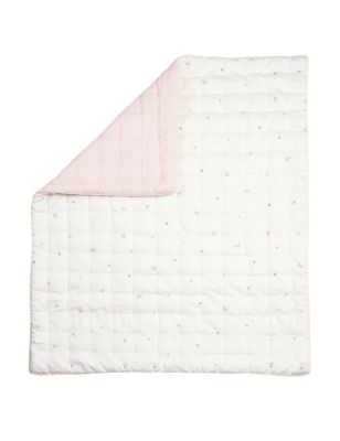 Mamas & Papas Welcome To The World Cotbed Quilt - Pink, Pink
