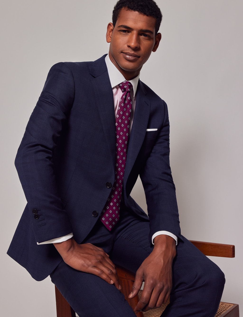 Slim Fit Super 120s Wool Check Suit Jacket image 3