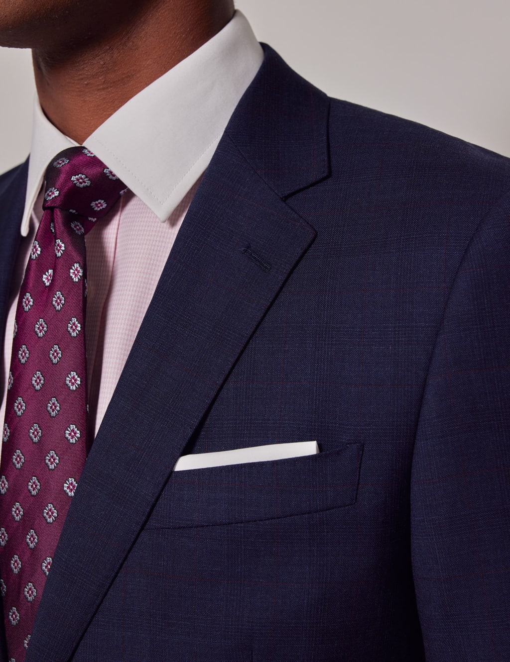 Slim Fit Super 120s Wool Check Suit Jacket image 4