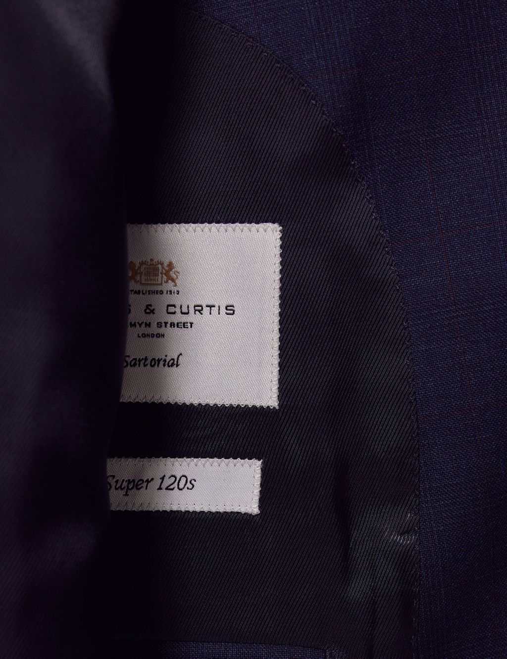 Slim Fit Super 120s Wool Check Suit Jacket image 8