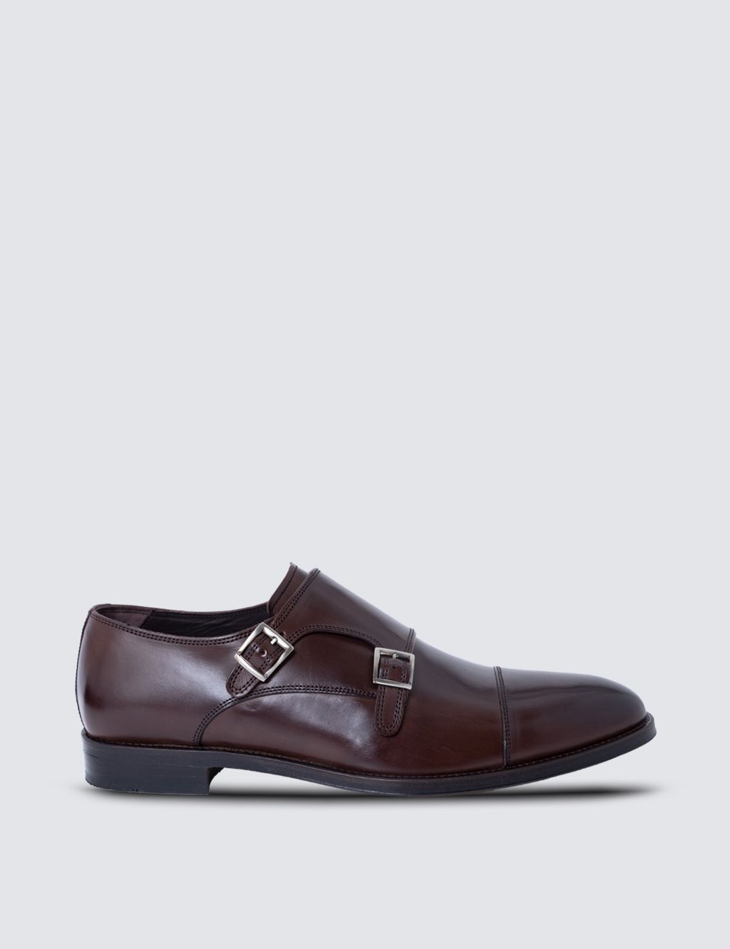 Wide Fit Leather Double Monk Strap Shoes image 1