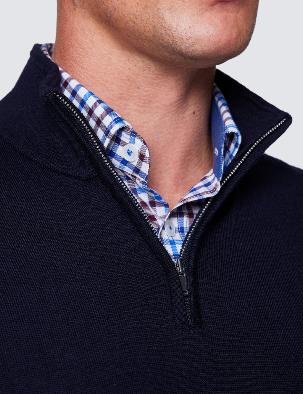 Pure Fine Merino Wool Half Zip Jumper image 3