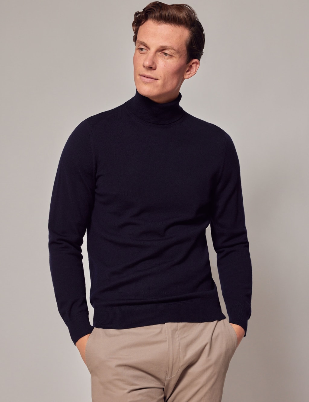Marks and spencer men's polo neck jumpers shop