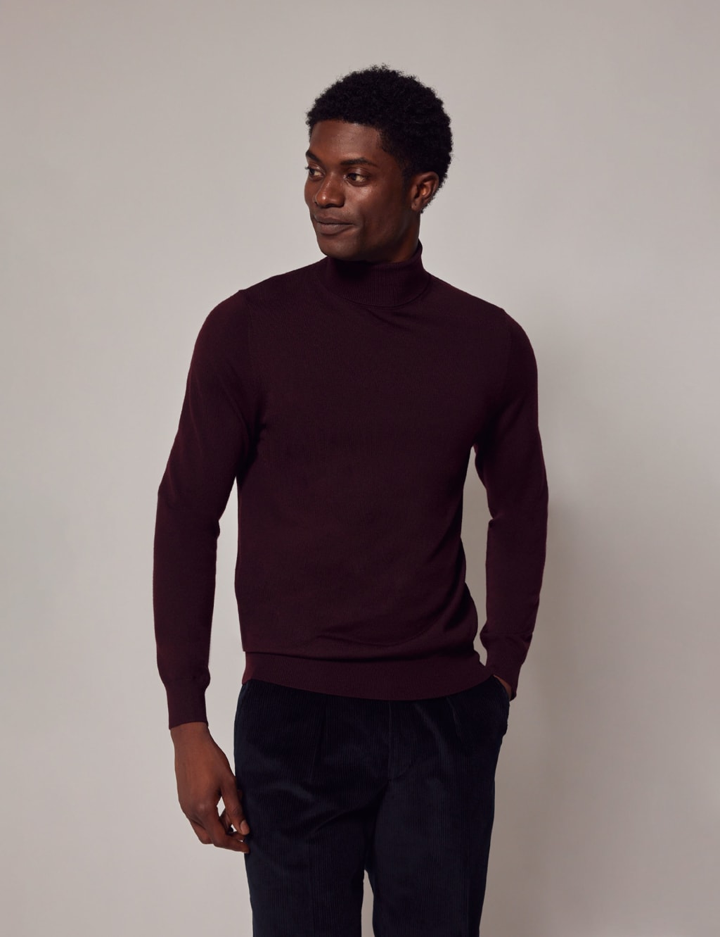 Pure Merino Wool Roll Neck Jumper image 1