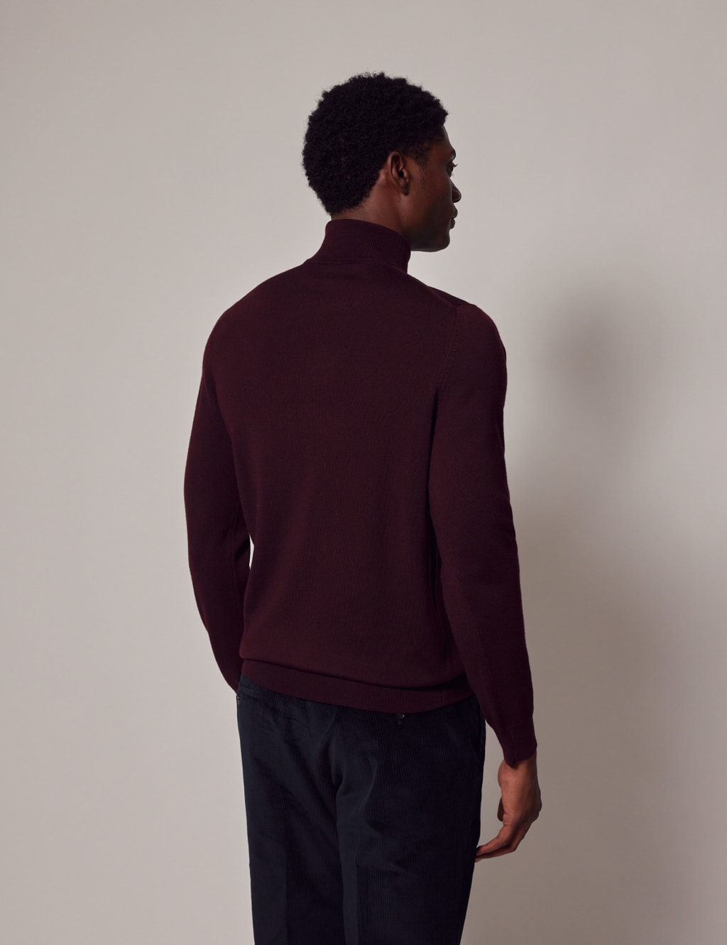 Pure Merino Wool Roll Neck Jumper image 2
