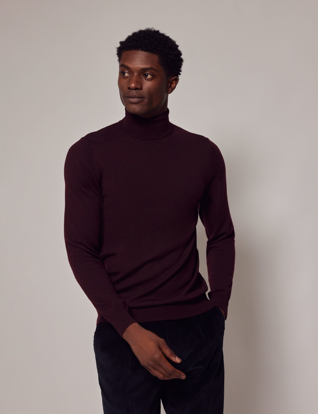 Pure Merino Wool Roll Neck Jumper image 4