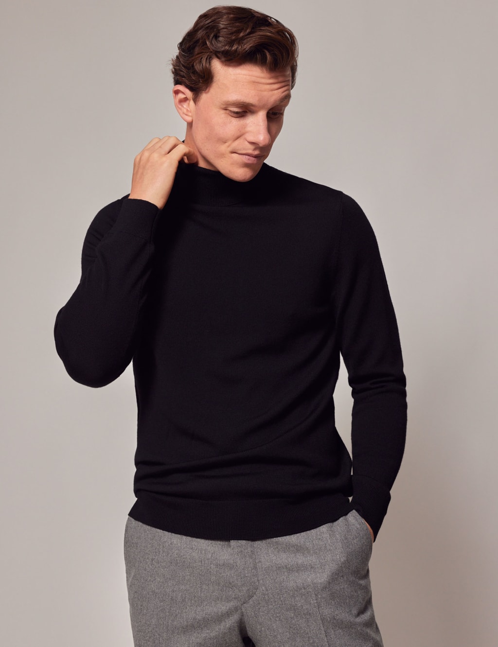 Pure Merino Wool Roll Neck Jumper image 2