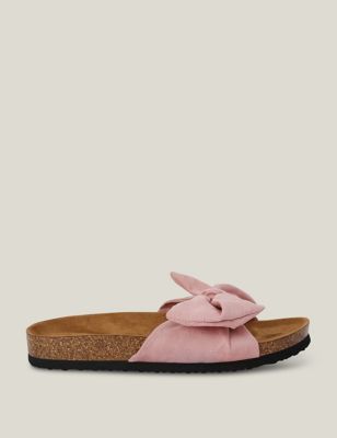 Regatta Womens Lady Ava Animal Print Bow Footbed Sliders - 4 - Pink, Pink,Beige Mix