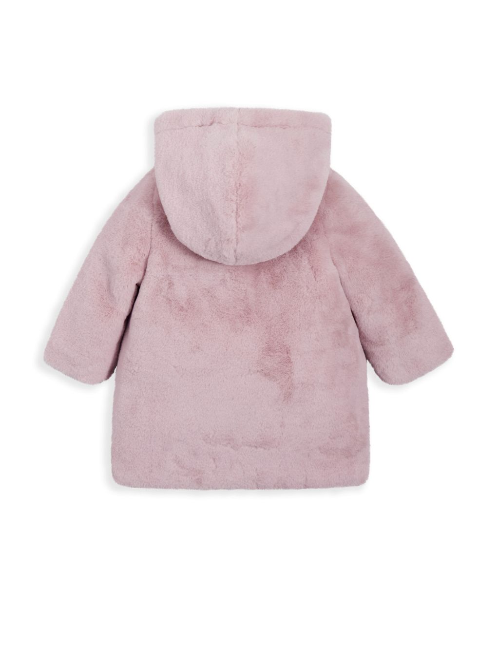 Pink Faux Fur Coat (3 Mths-3 Yrs) image 2
