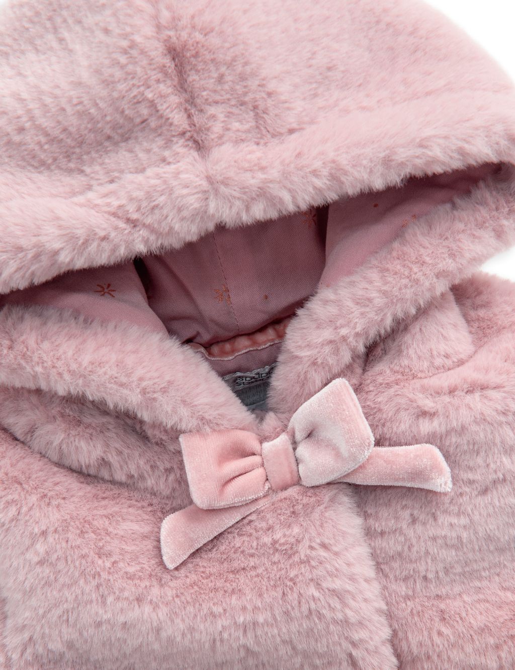 Pink Faux Fur Coat (3 Mths-3 Yrs) image 3