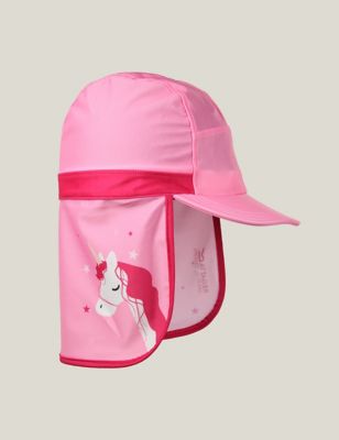 Regatta Girls Protect Cap II Unicorn Sun Hat (1-12 Yrs) - 1-3Y - Pink Mix, Pink Mix