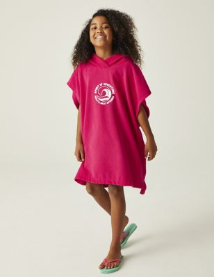 Regatta Girl's Kid's Towel Robe (3-13 Yrs) - 9-13 - Pink, Pink