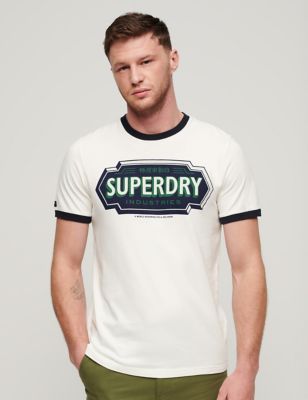 Superdry Mens Pure Cotton Graphic T-Shirt - M - Navy, Navy