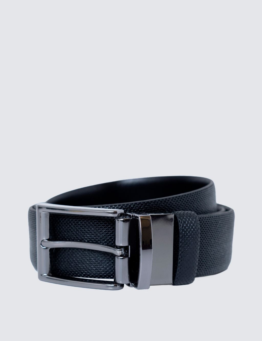 Leather Textured Reversible Smart Belt