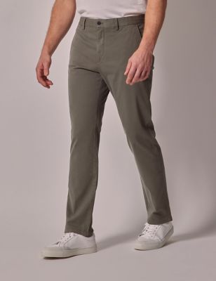 Hawes & Curtis Mens Stretch Chinos - 3033 - Olive, Olive,Black,Tan,White